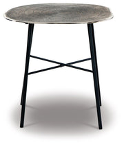 Laverford - Round End Table - Chrome / Black - R&R Furniture Gallery (Fountain Valley, CA)