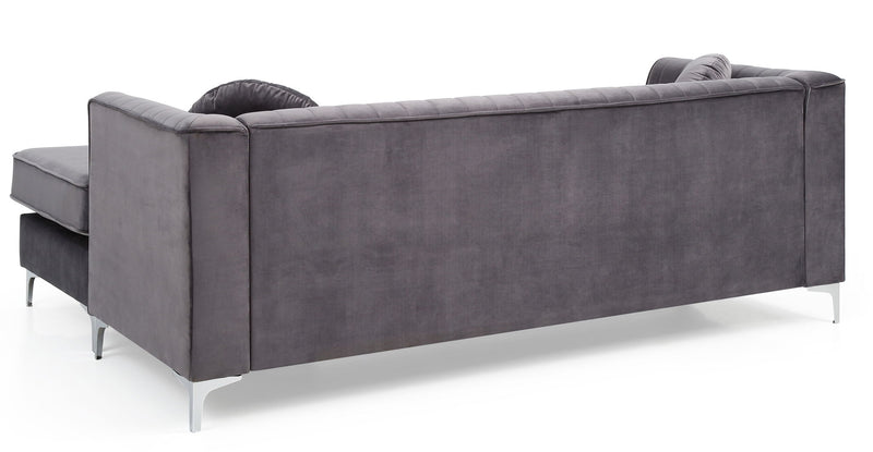 Delray - Micro Suede Sofa Chaise - R&R Furniture Gallery (Fountain Valley, CA)