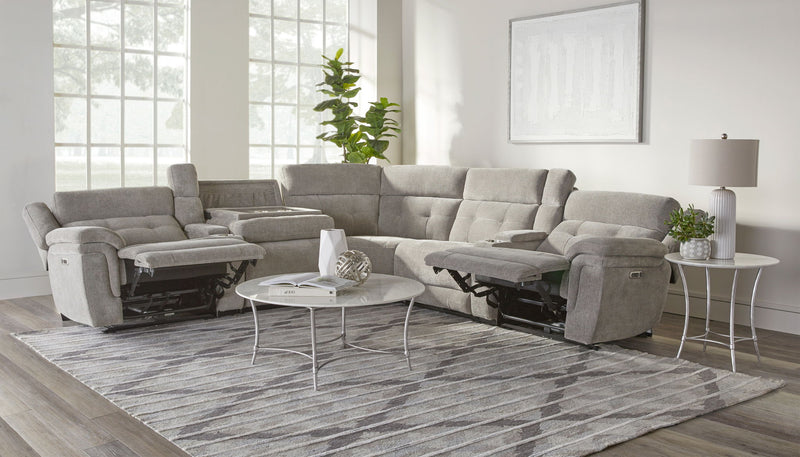 Richland - Modular Power Reclining Sectional With Power Adjustable Headrests - R&R Furniture Gallery (Fountain Valley, CA)