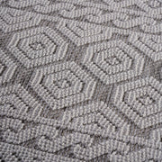Guros - 8' X 10' Geometric Indoor / Outdoor Area Rug - Gray / White - R&R Furniture Gallery (Fountain Valley, CA)