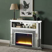 Noralie - 51" Fireplace With LED - Mirrored & Faux Diamonds - R&R Furniture Gallery (Fountain Valley, CA)