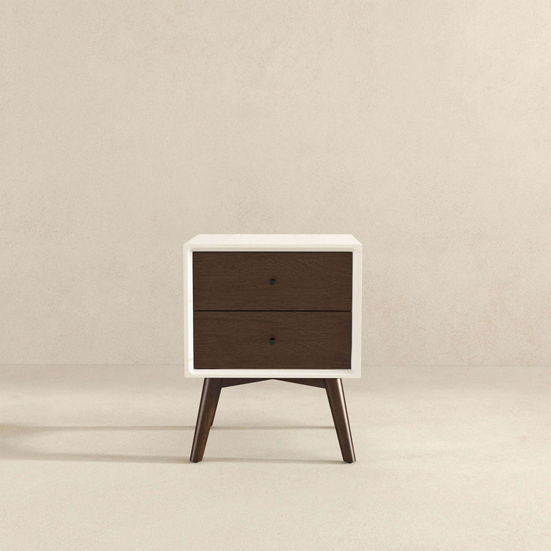 Caroline - Mid-Century Modern Style Night Stand 2 Drawer - R&R Furniture Gallery (Fountain Valley, CA)