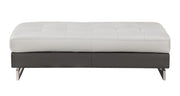8136 - Two-Tone Ottoman - Beige - R&R Furniture Gallery (Fountain Valley, CA)