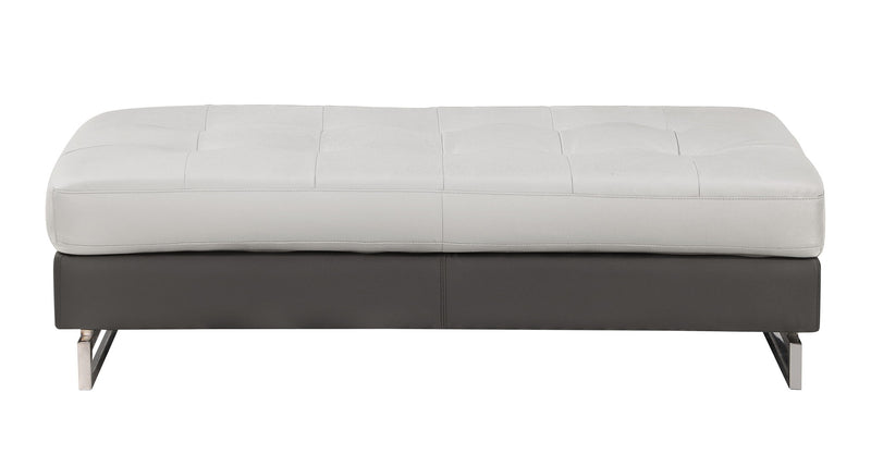 8136 - Two-Tone Ottoman - Beige - R&R Furniture Gallery (Fountain Valley, CA)