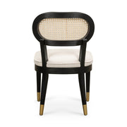 Cosette - Dining Chair - Black / Cream - R&R Furniture Gallery (Fountain Valley, CA)