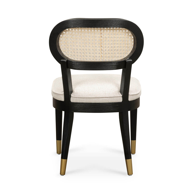Cosette - Dining Chair - Black / Cream - R&R Furniture Gallery (Fountain Valley, CA)
