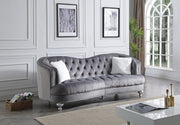 Glory Furniture Jewel stationary sofa with plush cushions and modern design, featuring a sleek fabric upholstery in a stylish living room setting.