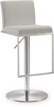 Adjustable height Amalfi barstool by TOV Furniture with a sleek design and modern style, shown in a contemporary setting.