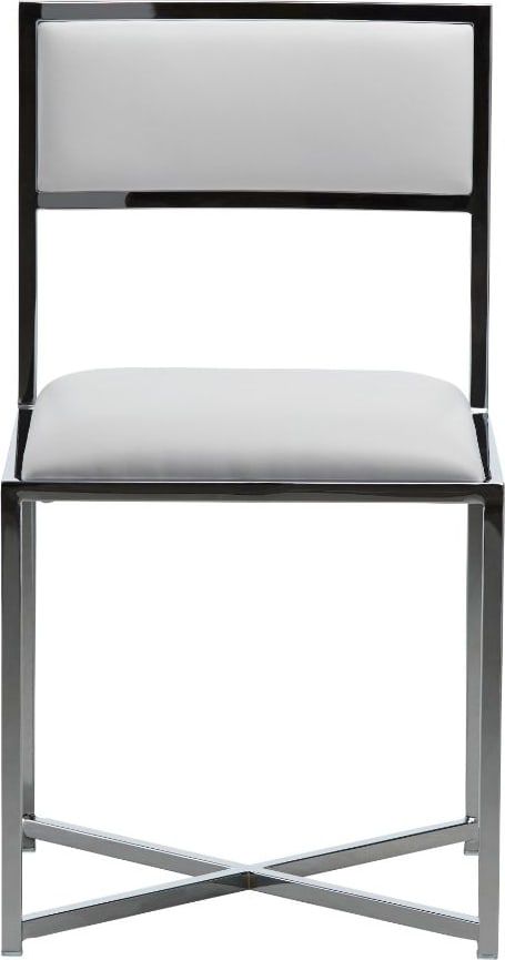 Amalfi X-Base Chair in White Leather