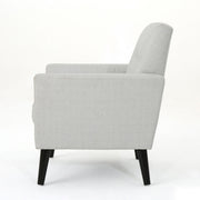 Radiantize - Upholstered Fabric Club Chair With Square-Off Back And Button Tufted - R&R Furniture Gallery (Fountain Valley, CA)