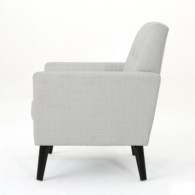 Radiantize - Upholstered Fabric Club Chair With Square-Off Back And Button Tufted - R&R Furniture Gallery (Fountain Valley, CA)