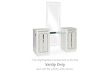 White Chalanna Vanity Desk by Signature Design by Ashley® with a sleek, modern design and spacious tabletop.