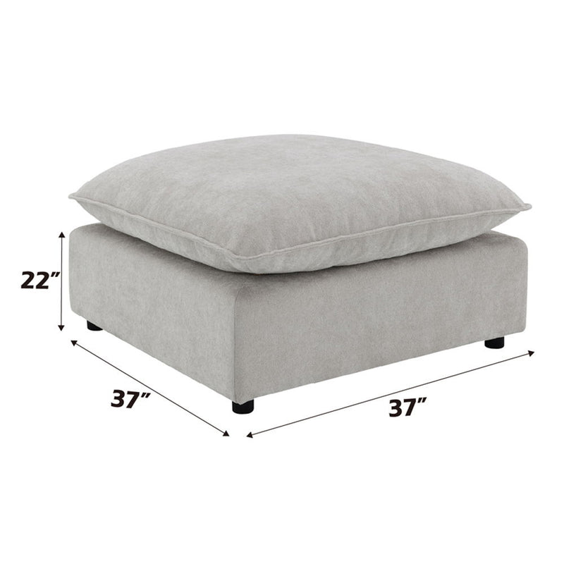 Marisa - Modular Ottoman - Beige Boucle - R&R Furniture Gallery (Fountain Valley, CA)