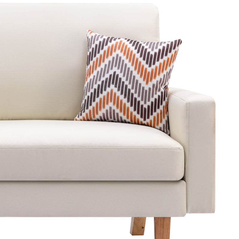Bahamas - Minimalistic Sofa With 2 Throw Pillows - R&R Furniture Gallery (Fountain Valley, CA)