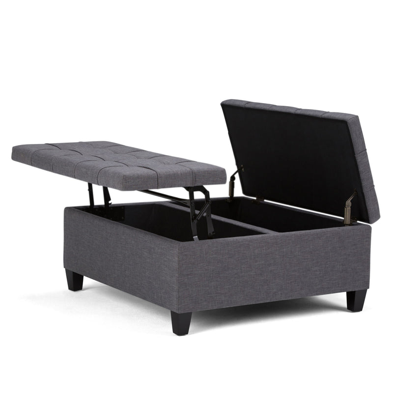Harrison - Upholstered Coffee Table Storage Ottoman - R&R Furniture Gallery (Fountain Valley, CA)