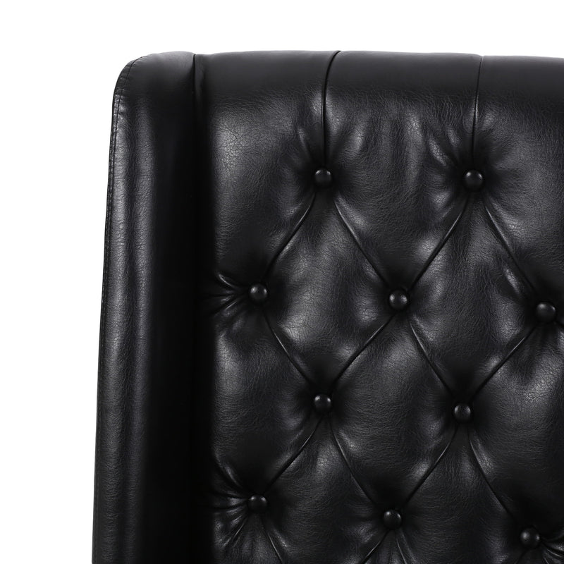 Noble House tufted dining chair set with high back design, upholstered in elegant fabric, showcasing sophisticated craftsmanship.