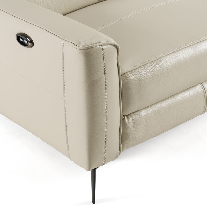 Eden - Modern Grey Leather Sofa Set — view 5