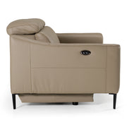 Eden - Modern Taupe Leather Sofa With 2 Recliners — view 3