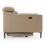 Eden - Modern Taupe Leather Recliner Chair — view 2