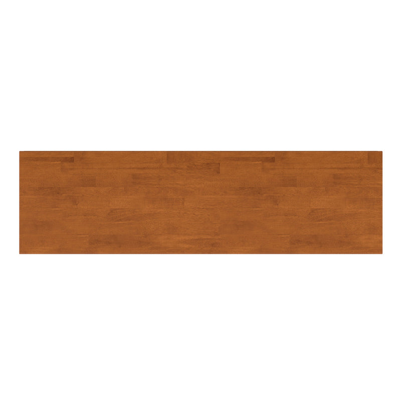Simpli-Home Harper sideboard buffet with dark wood finish, featuring cabinets and drawers for stylish storage.