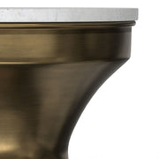 Raquel - Side Table - Antique Brass / White - R&R Furniture Gallery (Fountain Valley, CA)