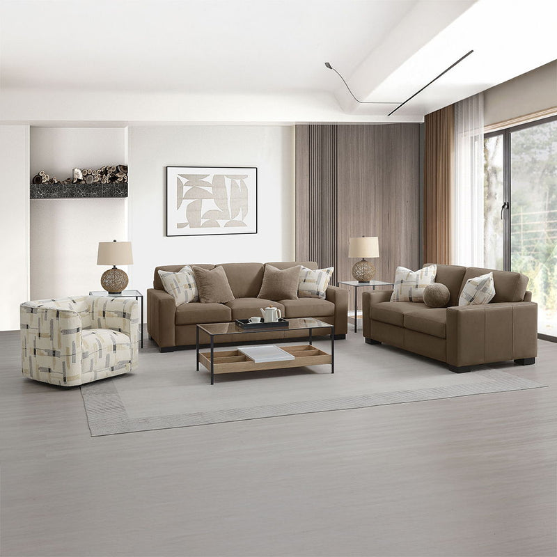 Darya - Chair With Swivel - Beige Pattern Fabric - R&R Furniture Gallery (Fountain Valley, CA)