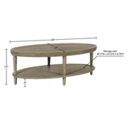 Bedford - Oval Coffee Table With Shelf - Natural - R&R Furniture Gallery (Fountain Valley, CA)