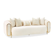 Sassani - Sofa - Crepe / Gold - R&R Furniture Gallery (Fountain Valley, CA)