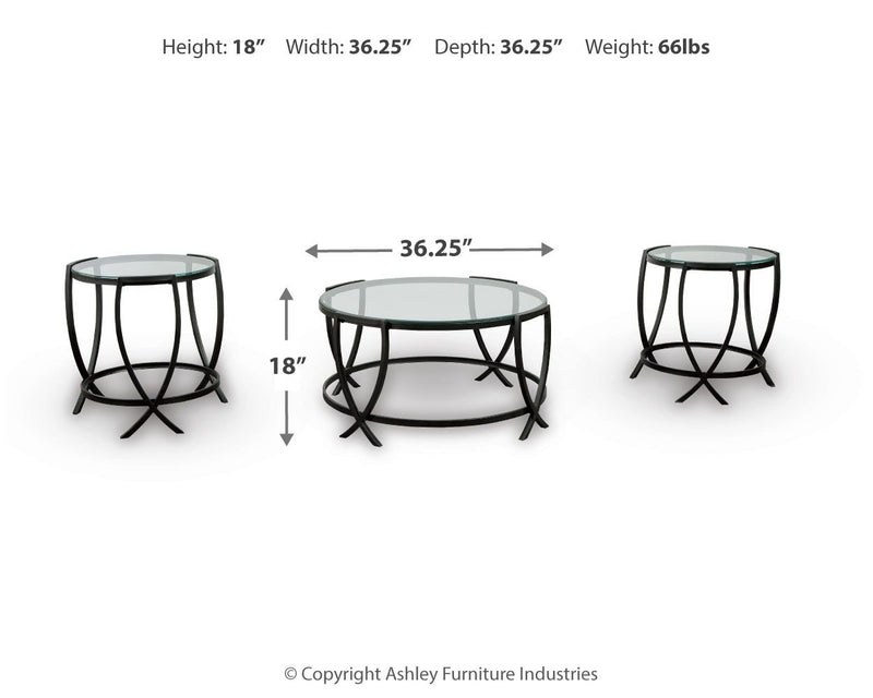 Tarrin - Occasional Table Set (Set of 3) - Black - R&R Furniture Gallery (Fountain Valley, CA)