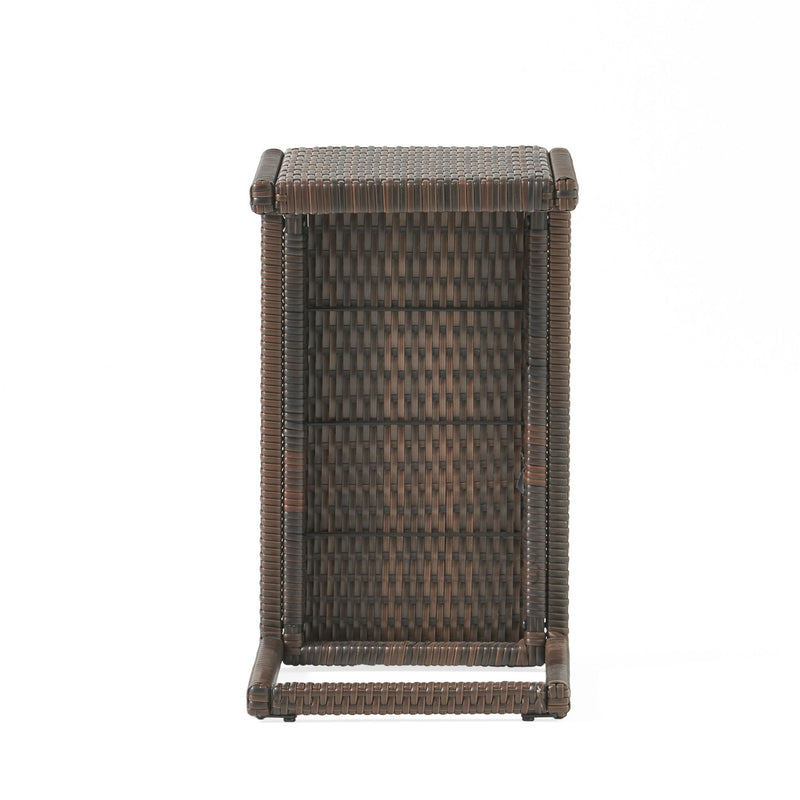 Bucharest - End Table C Shaped Side Table Rattan - Brown - R&R Furniture Gallery (Fountain Valley, CA)