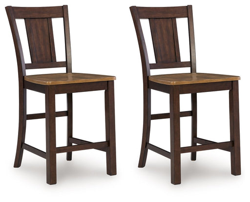 Rylandeen - Barstool (Set of 2) - Light Brown / Dark Brown - R&R Furniture Gallery (Fountain Valley, CA)