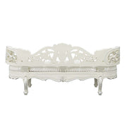 Adara - Bench - Pearl White Synthetic Leather & Antique White - R&R Furniture Gallery (Fountain Valley, CA)