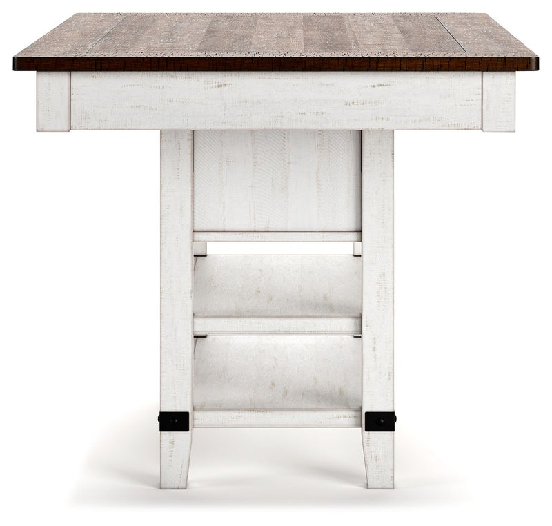 Valebeck - Rect Dining Room Counter Table With Wine Rack - R&R Furniture Gallery (Fountain Valley, CA)