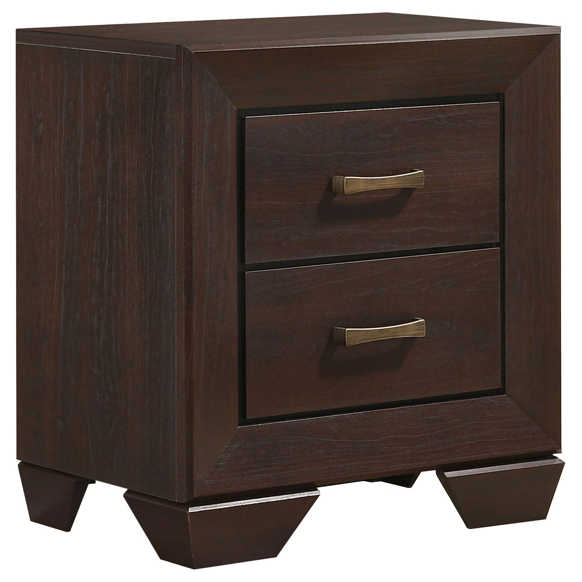Copper - 2 Drawer Rectangular Nightstand