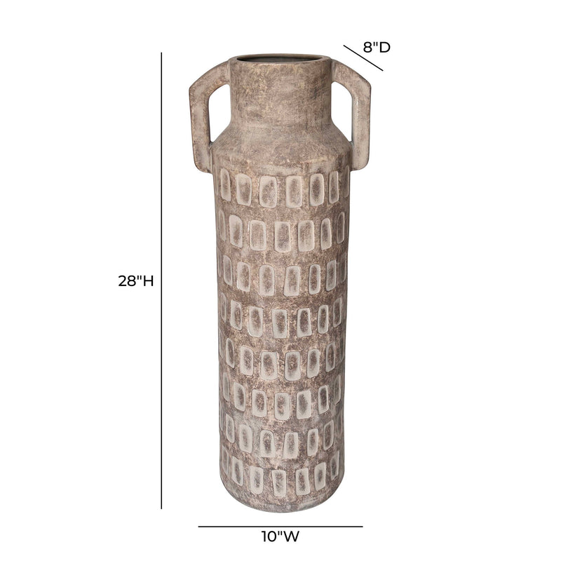 Earthenware - Diode Flower Vase - Light Brown - R&R Furniture Gallery (Fountain Valley, CA)