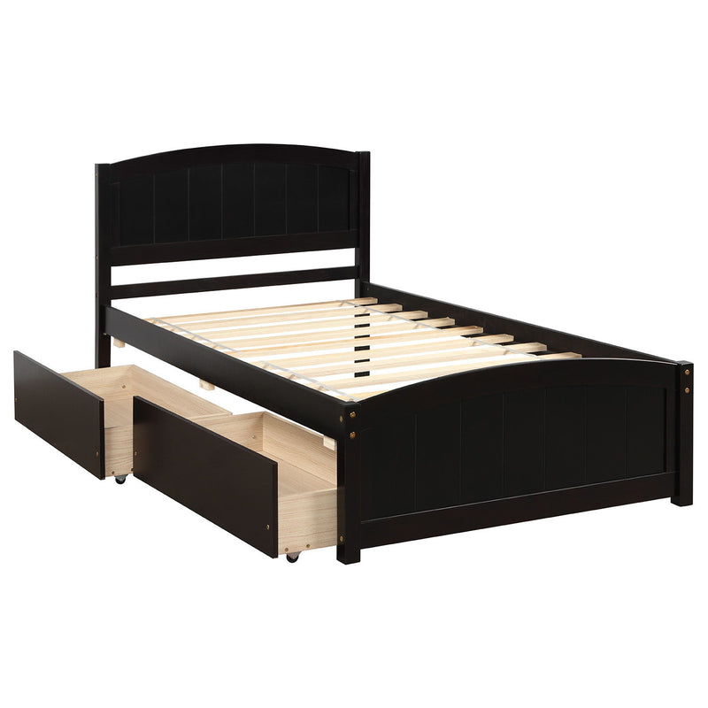 Platform Bed & Headboard, Footboard And Wood Slat Support - R&R Furniture Gallery (Fountain Valley, CA)