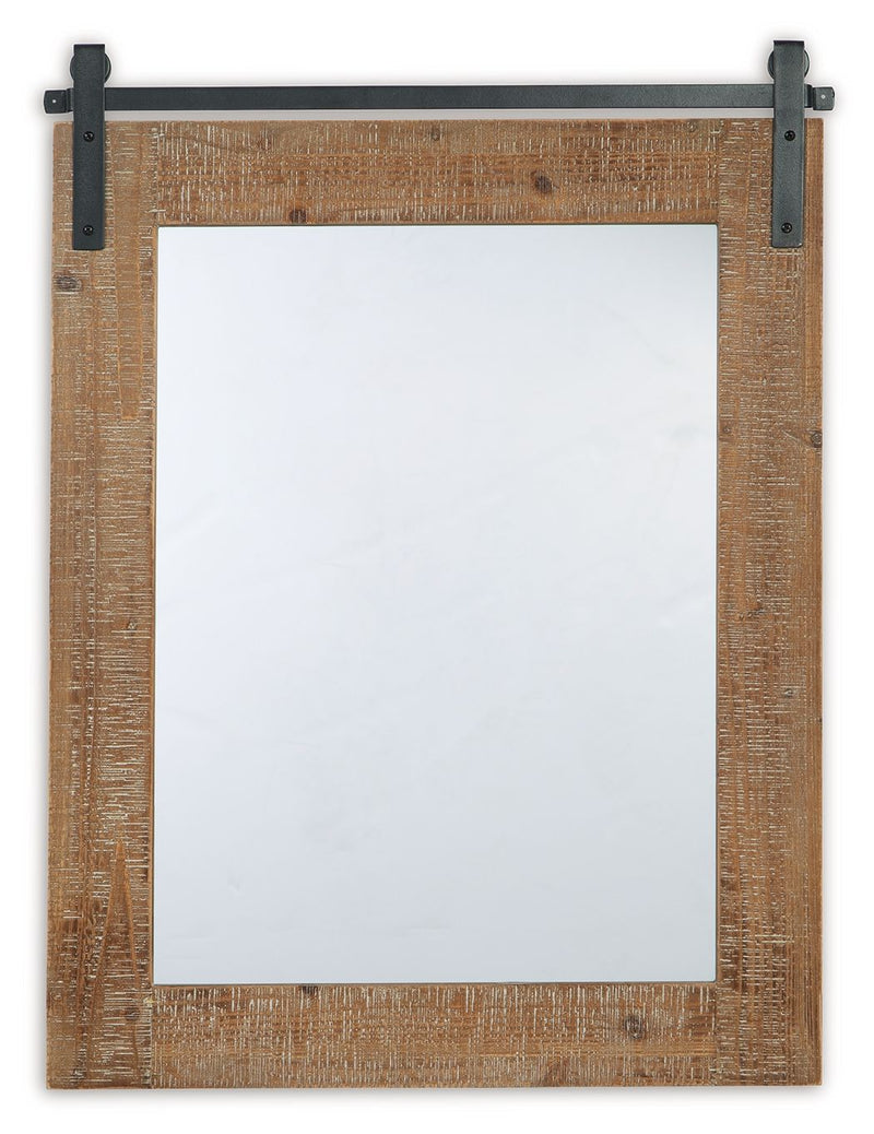 Lanie - Accent Mirror - Antique Brown - R&R Furniture Gallery (Fountain Valley, CA)