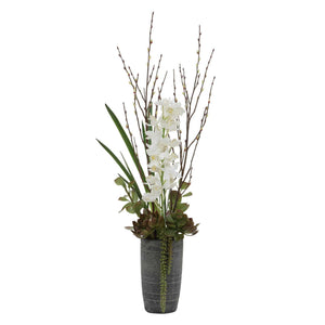Eterna Orchid - Centerpiece & Vase - Black / Green / White