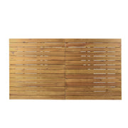 Wilson - Expandable Dining Table With Slat Design - Teak Acacia Wood - R&R Furniture Gallery (Fountain Valley, CA)