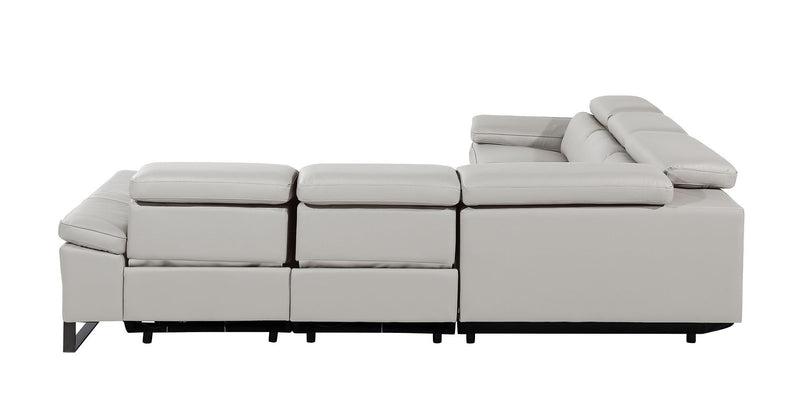 1246 - 5-Piece L-Shaped Modular Power Reclining Sectional With Power Headrests