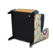 Anya - Boho Chic Wingback Accent Arm Chair - Floral / Leopard / Blue Teal / Yellow Gold - R&R Furniture Gallery (Fountain Valley, CA)