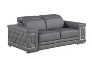 296 - Genuine Leather Loveseat - R&R Furniture Gallery (Fountain Valley, CA)