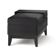 Oregon - Storage Ottoman Bench With Tray - Distressed Black - R&R Furniture Gallery (Fountain Valley, CA)