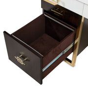 Belmont Place - Desk - White / Dark Brown - R&R Furniture Gallery (Fountain Valley, CA)