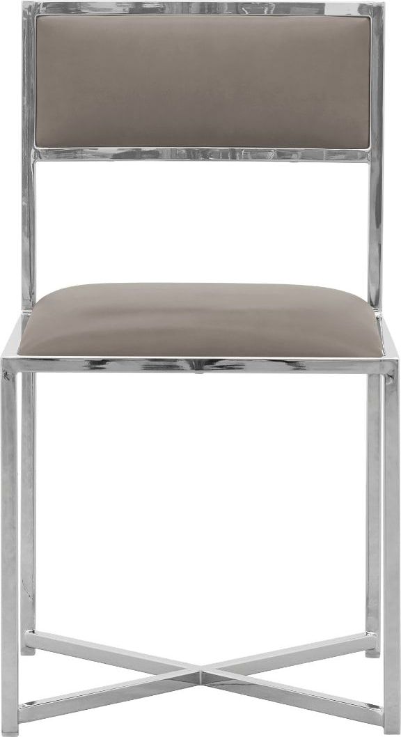 Amalfi X-Base Chair in Taupe Leather