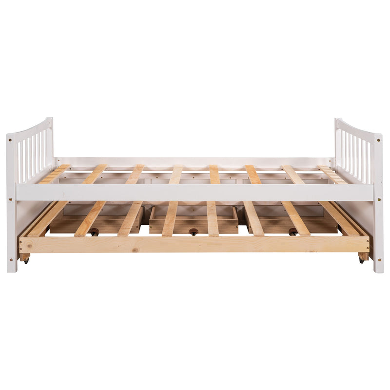 Twin Size Daybed With Trundle And Drawers - R&R Furniture Gallery (Fountain Valley, CA)