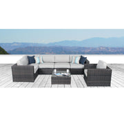 Wicker Seating Group Set With Table And Cushions - R&R Furniture Gallery (Fountain Valley, CA)