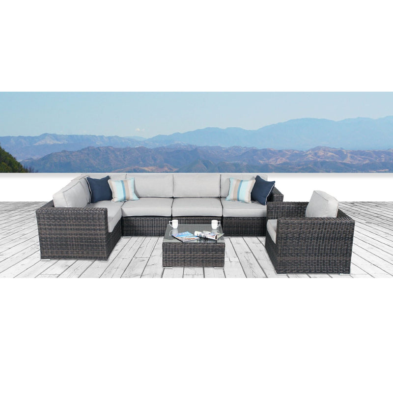 Wicker Seating Group Set With Table And Cushions - R&R Furniture Gallery (Fountain Valley, CA)