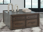 Kallenny - Square Cocktail Table - Brown / Gray - R&R Furniture Gallery (Fountain Valley, CA)