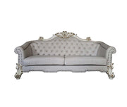 Vendome II - Sofa With 6 Pillows - Two Tone Ivory Fabric & Antique Pearl - R&R Furniture Gallery (Fountain Valley, CA)